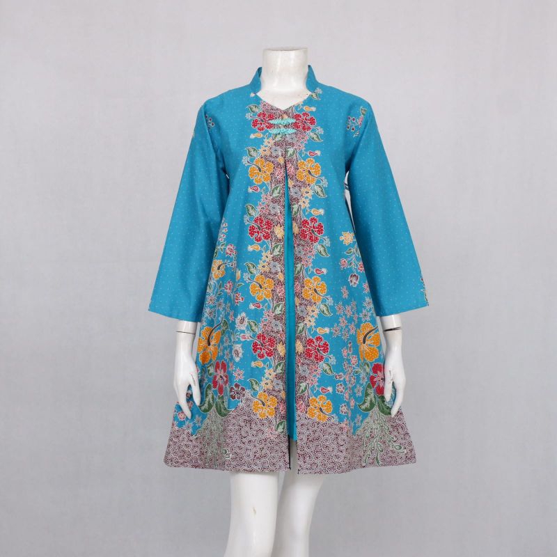 Best Sale Tunik Darapuspita Florist Batik Katun Halus Print Smlxlxxlxxxl