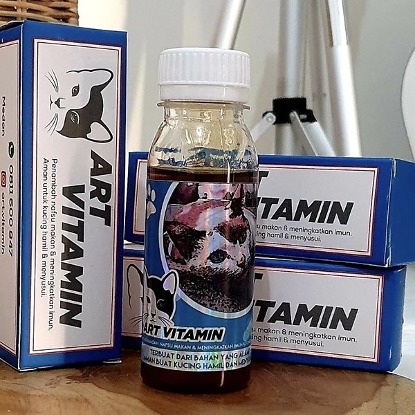 Art Vitamin paket 4 Botol  / Obat Kucing Virus Flu Bersin Demam Tidak Nafsu Makan Virus Calici Panle