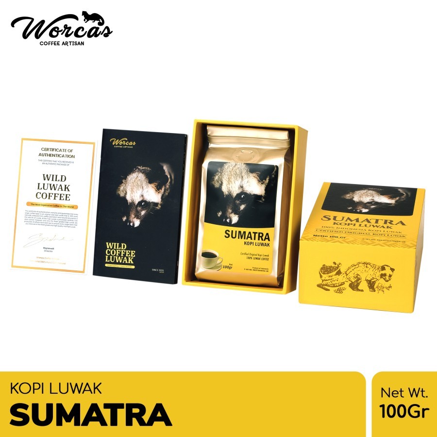 

WORCAS Sumatra Luwak Coffee 100gr - Classic Box