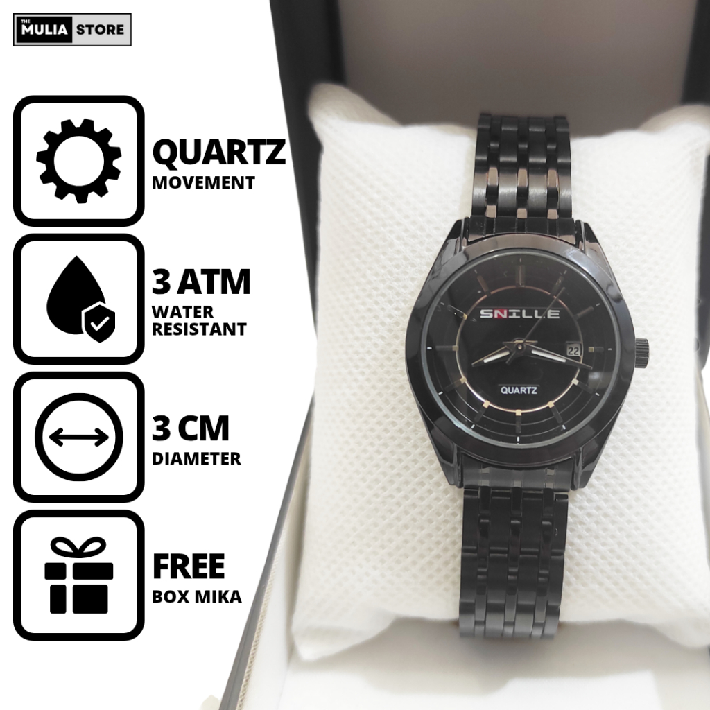 SNILLE Jam Tangan Wanita Snille Original N 1135 L Tanggal Analog