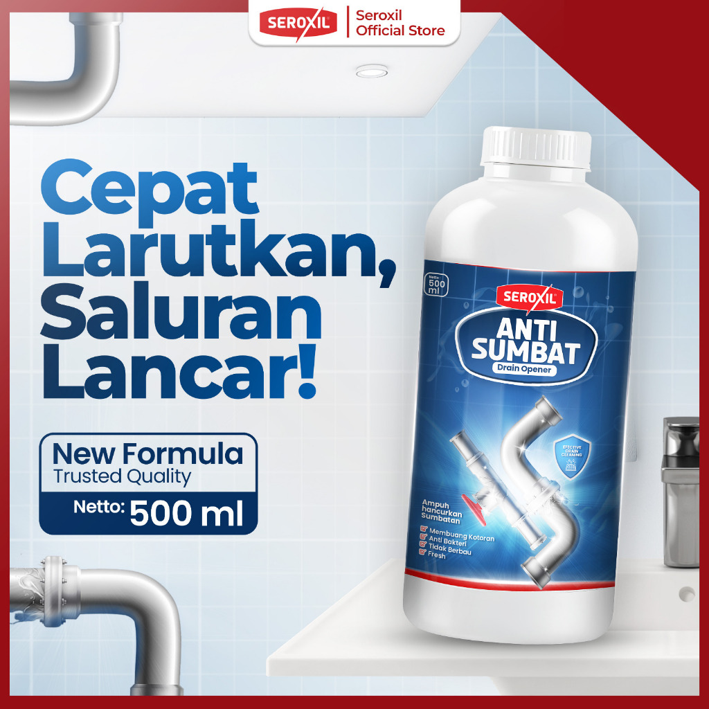 Anti Sumbat Saluran WC Wastafel - Drain Opener Cair 500ml