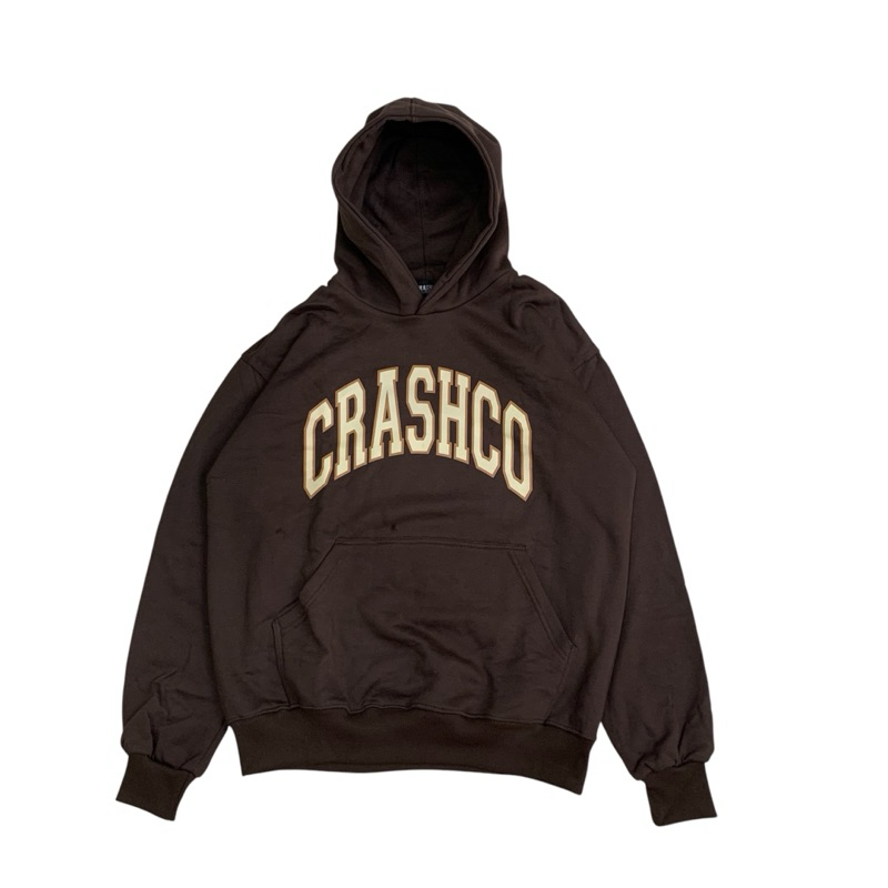 Crashco Hoodie College Dark Brown Boxy fit