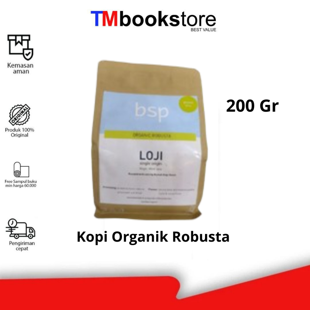 

KOPI ORGANIC ROBUSTA LOJI UK. 200GR