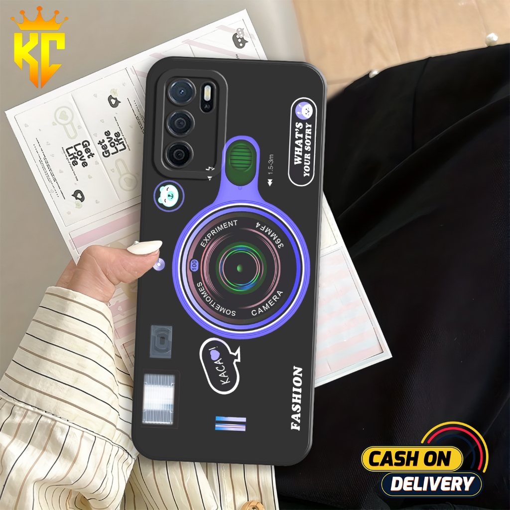 Case OPPO A16 - KUKCASE - Cassing Hp OPPO A16 - Fashion Case Camera - Case Mewah - Case Karakter - C