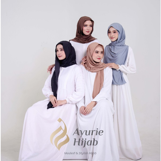 AYURIE - Pasmina Instan Klewer Hijab Instan Dewasa Matt Jersey  Kerudung Khimar kekinian , Nyaman  S