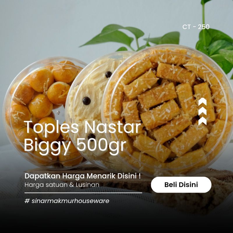 Toples Nastar BIGGY 500gr | Toples Kue BIGGY 500gr isi 12 pcs