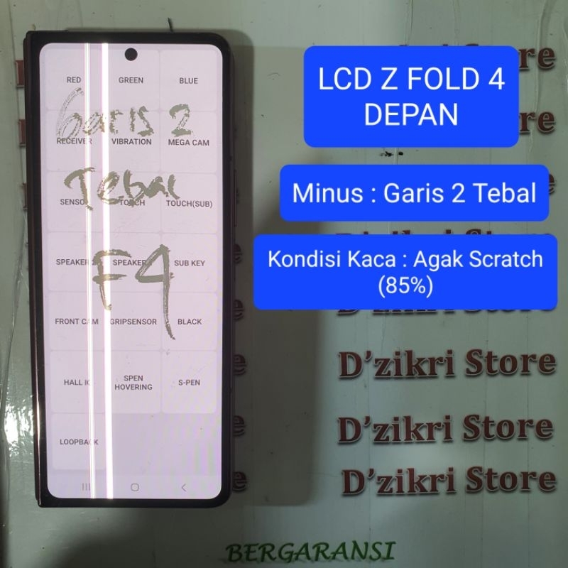 LCD DEPAN SAMSUNG Z FOLD 4 ORIGINAL MINUS