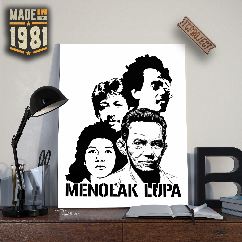 Poster Menolak Lupa Munir Marsinah Wiji HAM Poster Kayu Pajangan Dekorasi