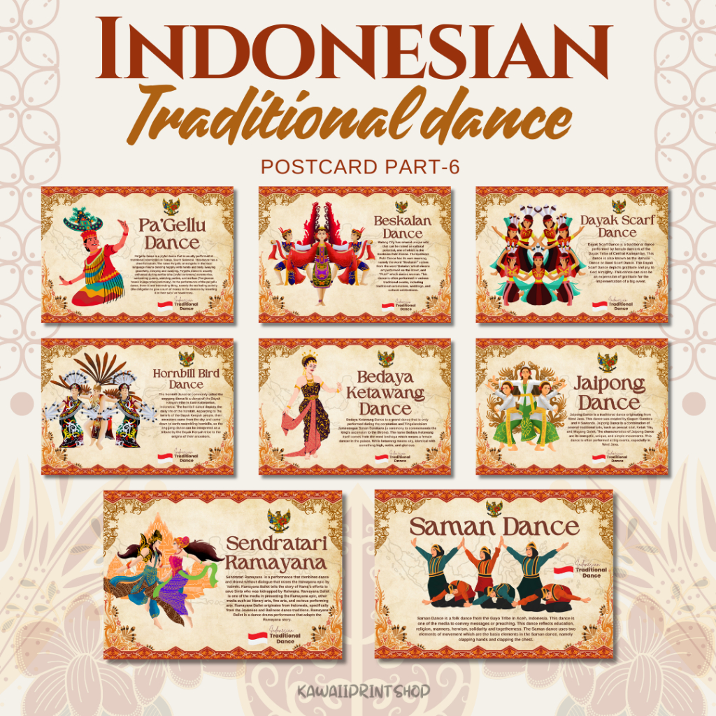 

Tari Daerah Indonesia Postcard | Kartu Pos Illstrasi Tarian Daerah Indonesia | Kartu Postcrossing Tari Daerah Budaya Seni Nusantara Part 6 | Kesenian Budaya Indonesia