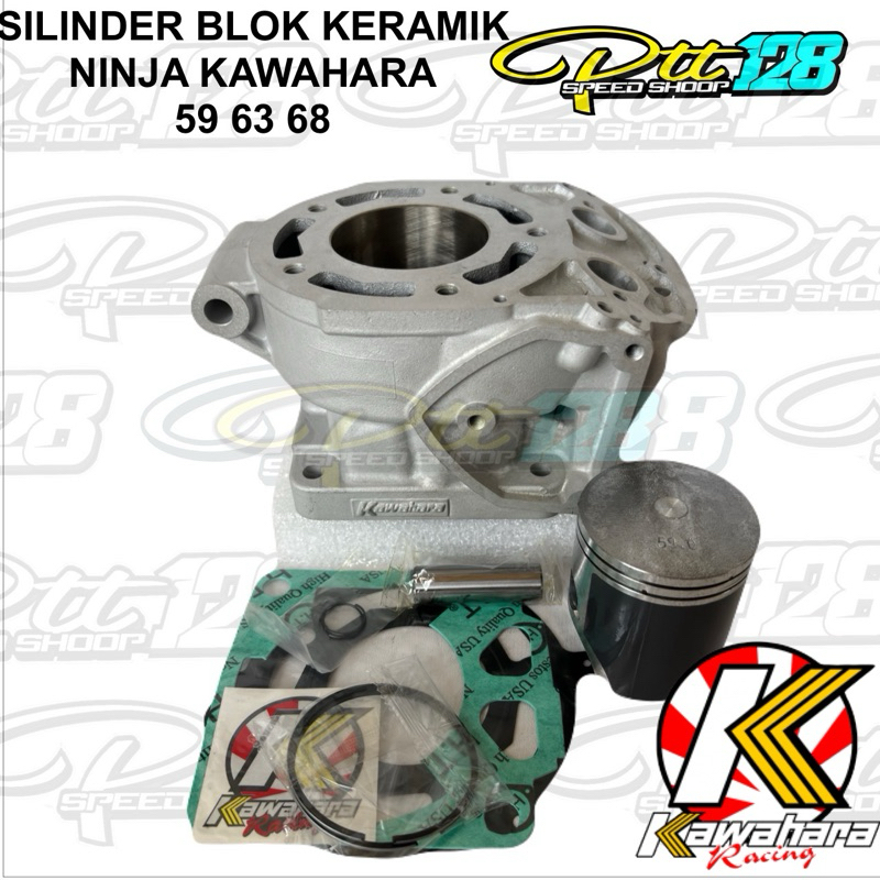 Cylinder Block 59mm keramik kawahara racing silinder blok 63 68 ceramic Ninja 150 pin 15 set piston
