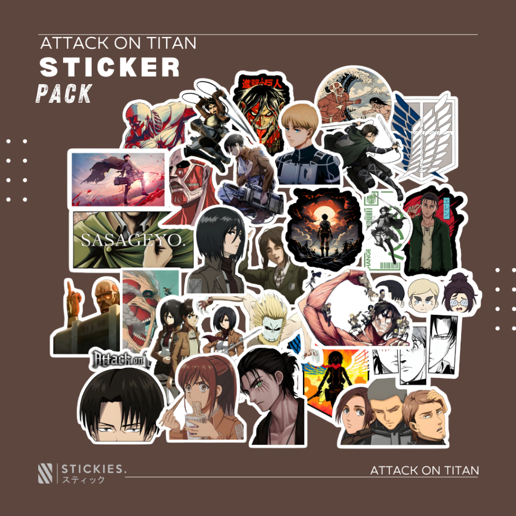 

Stiker/Sticker Pack "Attack On Titan" | high quality | vinyl | murah