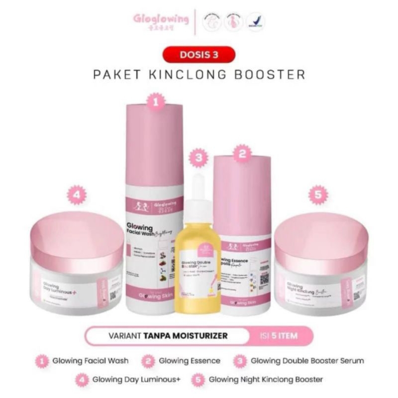 PAKET SKINCARE BPOM ISI 5PCS GLOGLOWING ORIGINAL