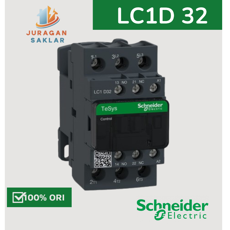 ORIGINAL SCHNEIDER KONTAKTOR AC LC1D 32 LC1D32 3P 32A 24V 48V