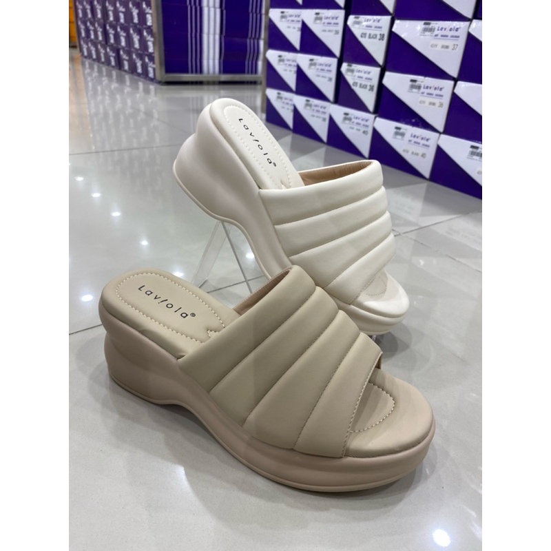 Sandal Selop Wedges Wanita Brand Laviola