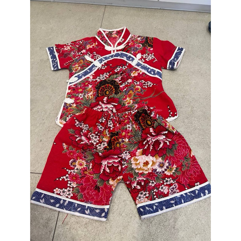 [preloved] setelan baju imlek merah cheongsam anak perempuan