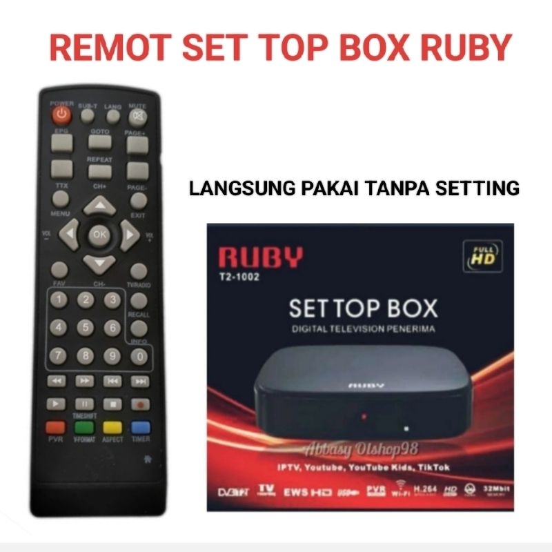 remote stb RUBY remot set top box ruby DVB T2