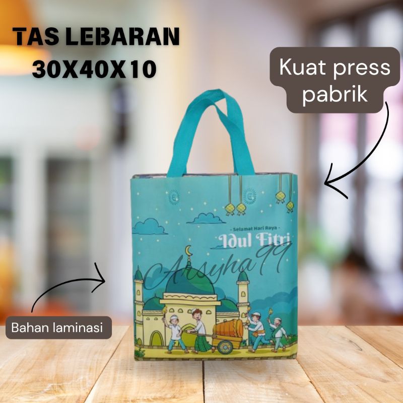 

Tas lebaran idul fitri bahan laminasi ukuran 30x40x10