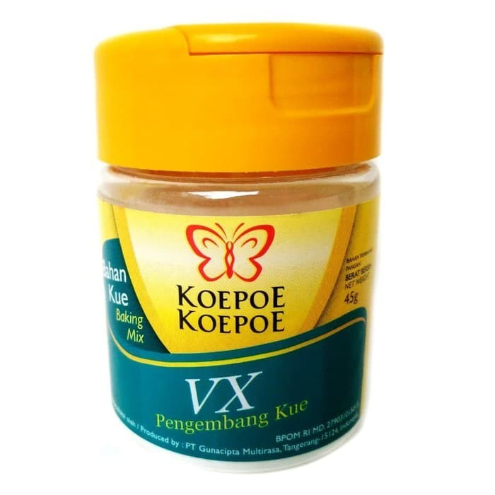 

Koepoe Koepoe VX 45g / Kupu-Kupu Bubuk Pengembang Kue 45gr