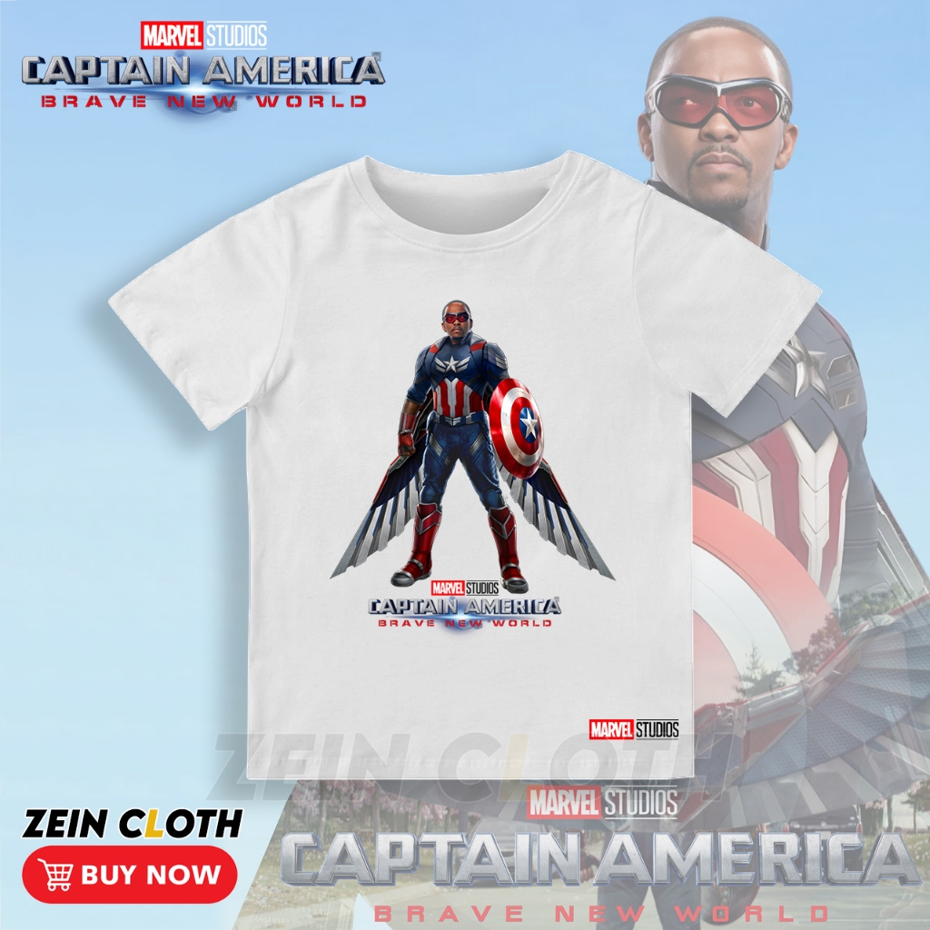 Baju Anak Captain America Brave New World / Kaos Anak Captain America Brave New World