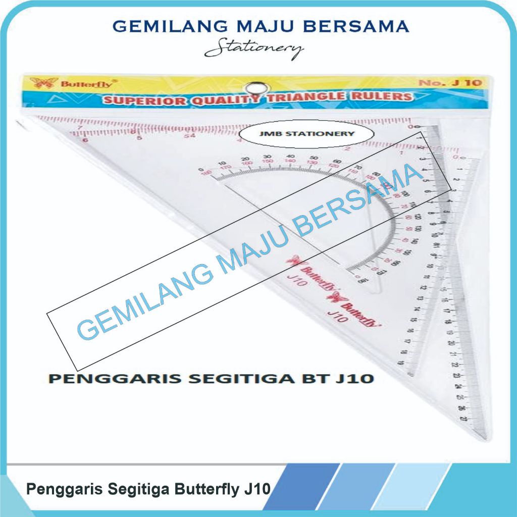 

Penggaris Butterfly Segitiga No. 10 / J-10
