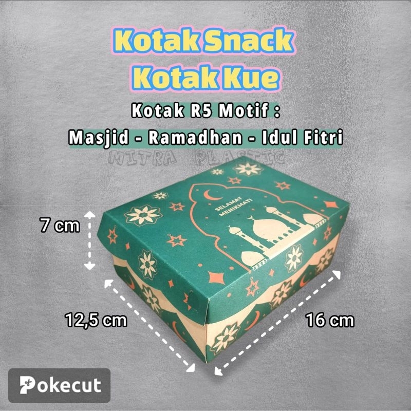 

Kotak Snack R5 - Kotak Kue Motif Masjid Ramadhan Idul Fitri Merk Depaper