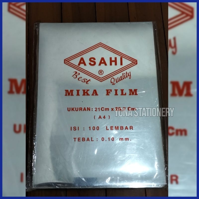 

gk Mika Film/Jilid Asahi A4 & F4 0.10 mm & 100 Lembar