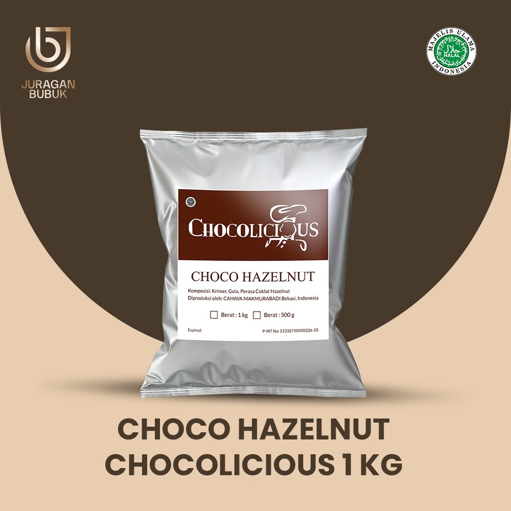 

Bubuk Minuman CHOCOLICIOUS Varian Rasa CHOCO HAZELNUT Kemasan 1 kg