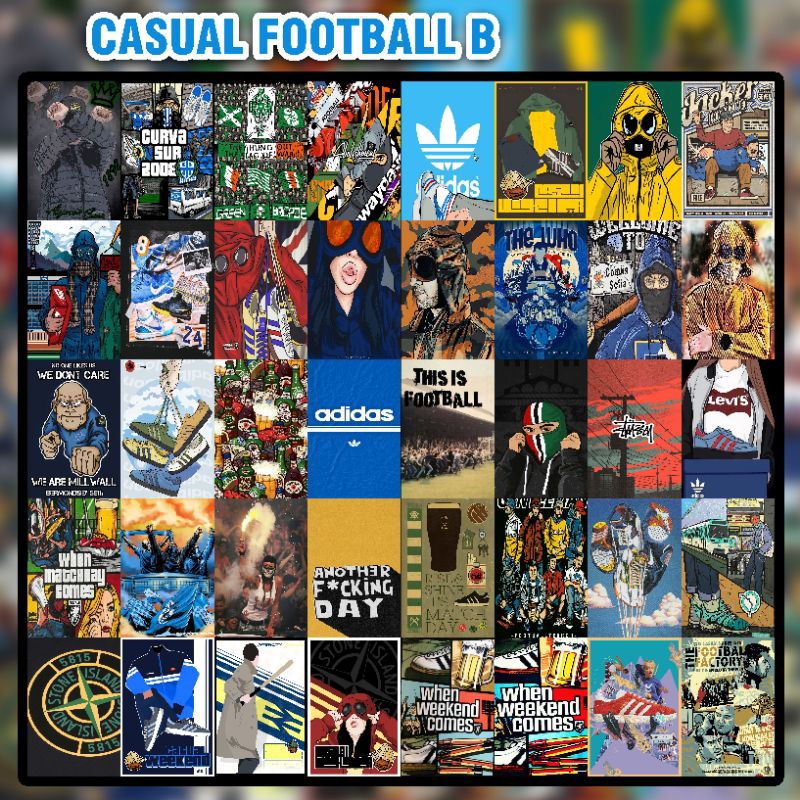 poster dinding casual Football seri B