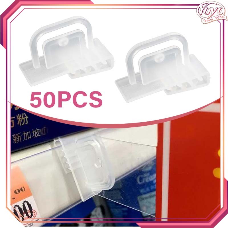 

50pcs Clip On Pop Lurus Untuk Display Pop Card Promo Jepitan Price Tag Penjepit Label Harga