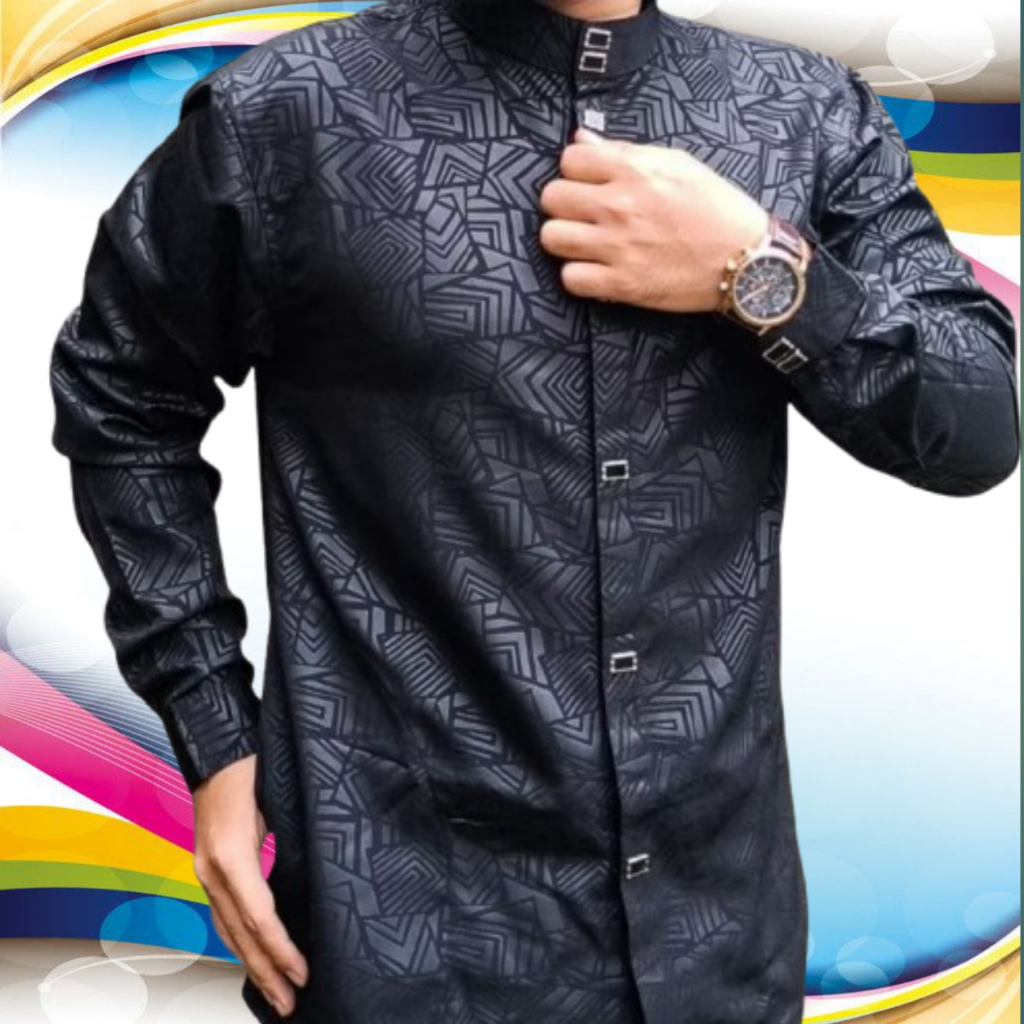 baju koko sultan embos wolfis terbaik kemko pria muslim dewasa
