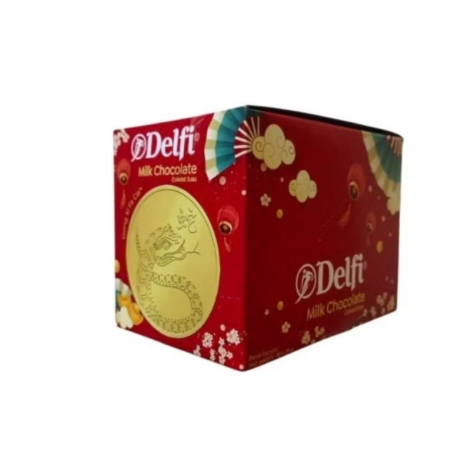 

Delfi milk chocolate koin 1 box edisi Imlek shio ular 25 gr