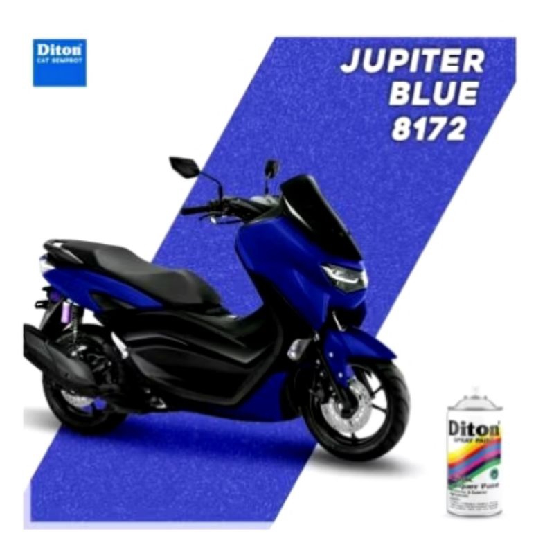 CAT SEMPROT AEROSOL DITON 8172 JUPITER BLUE COLOURS ACRYLIC LACQUER PAINT SPRAY WARNA BIRU YAMAHA