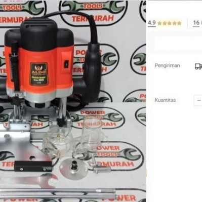 

Router ALDO 3603 As 1/4" Hand Trimmer Mini Profil 2 Tangan Duduk