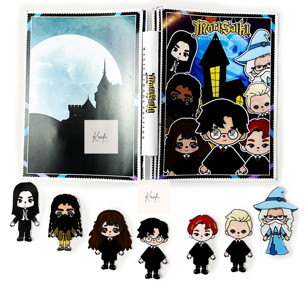 Paper dolls books Harry Potter bongkar pasang mainan anak buku busy book