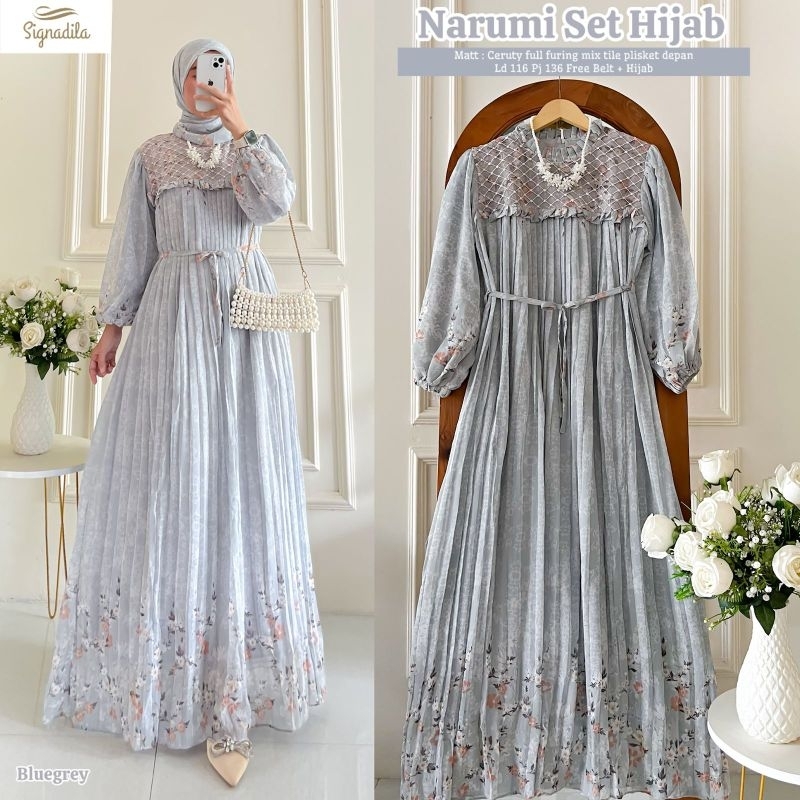 [[ READY STOCK LANGSUNG KIRIM ]] NARUMI DRES SET • SYAMILA • HAVIYA BY SIGNADILA SORAYA SET HIJAB BY