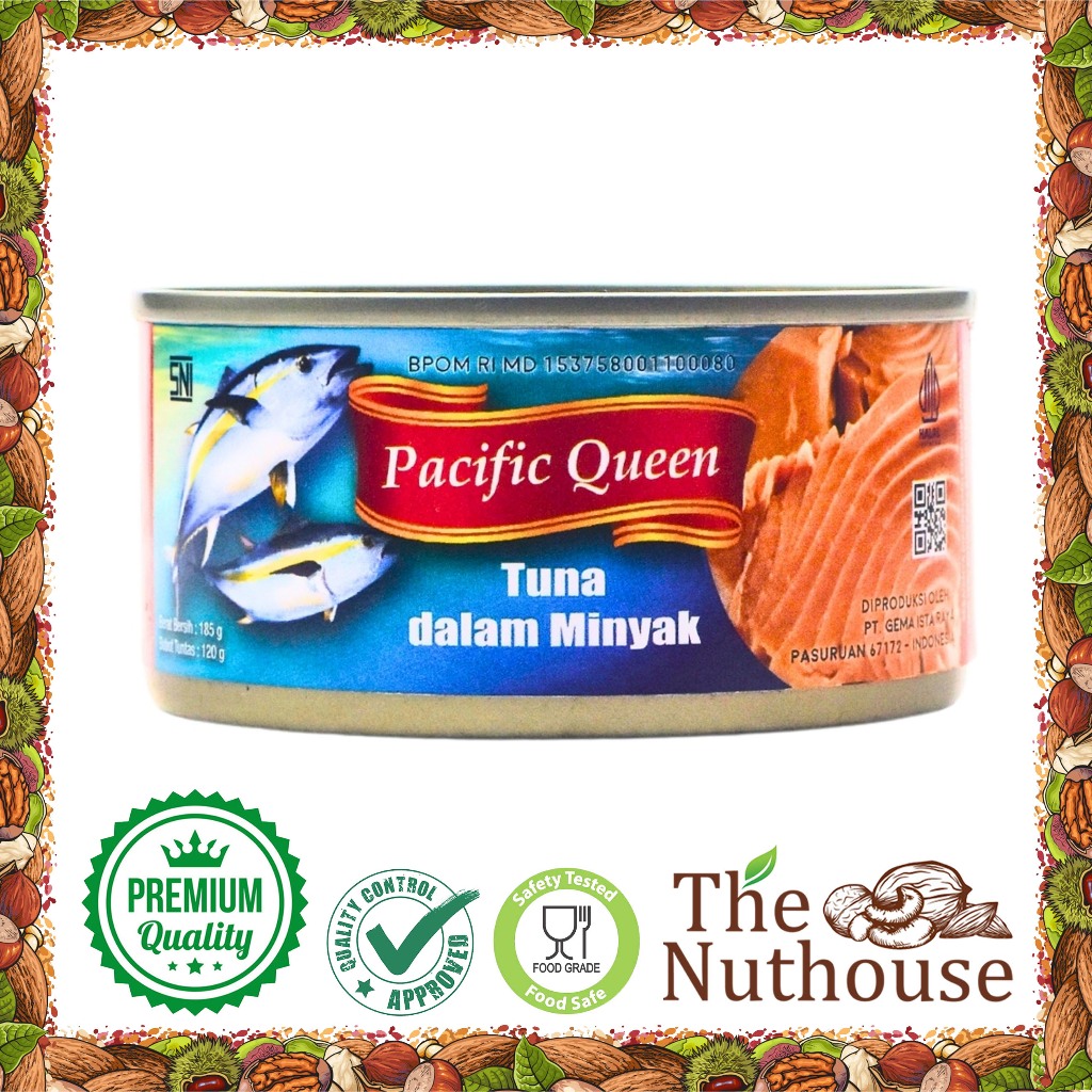 

Pacific Queen Tuna Whole / Chunk in Oil / Tuna dalam Minyak 185gr - Whole / Chunk [HALAL]
