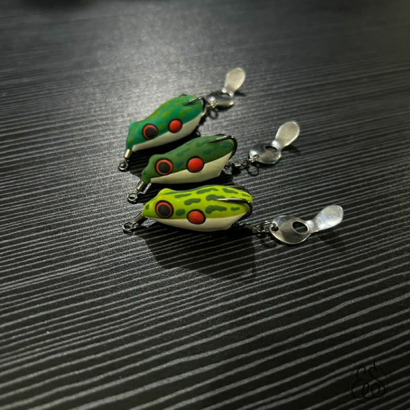 Soft Frog Motif Katak Entong 3,5cm Killer Umpan Casting Toman Gabus Estusae Lure Soft Frog Gacor Gre