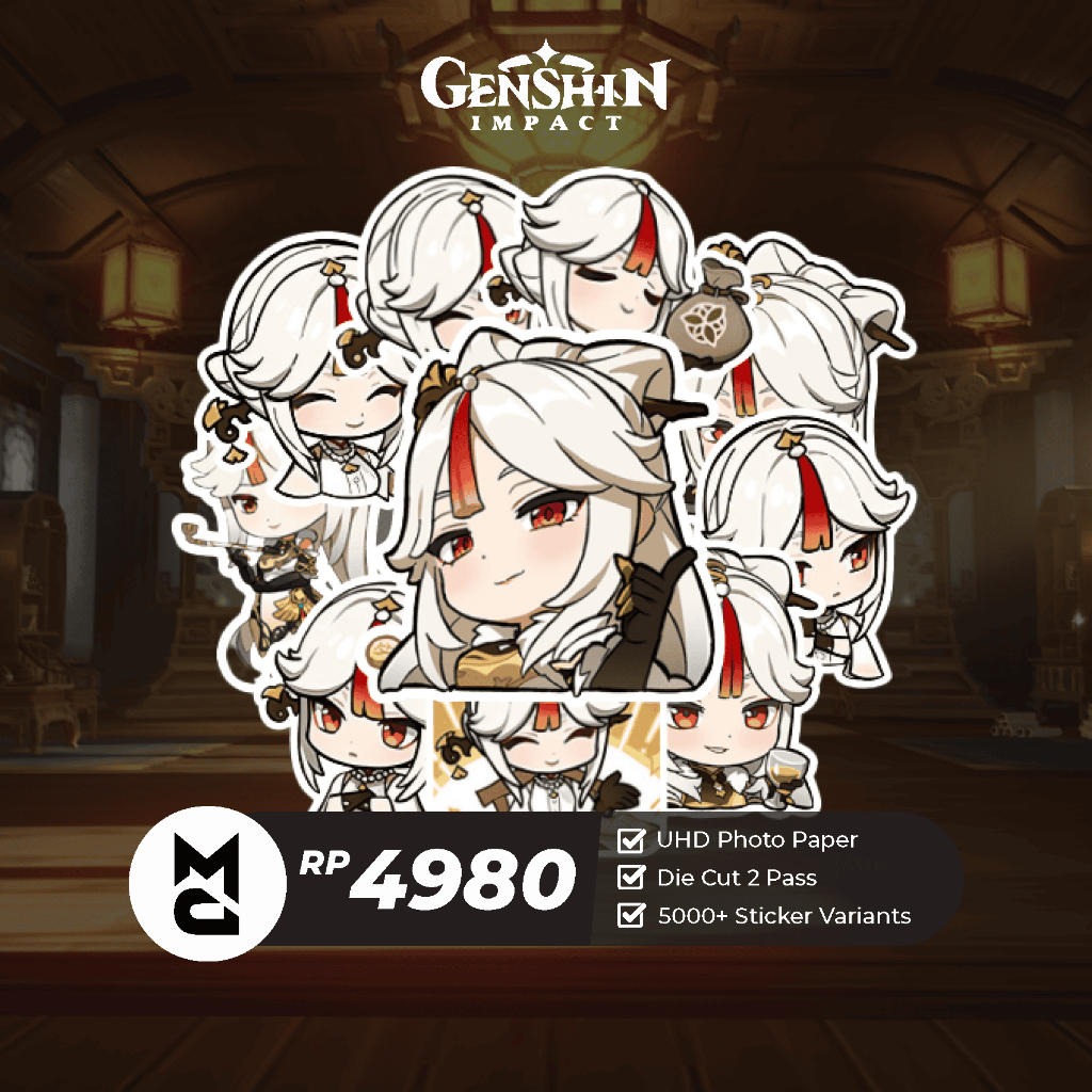 

Sticker Genshin Impact Ningguang Sticker Aesthetic Lucu Sticker Helm Laptop Motor Hp