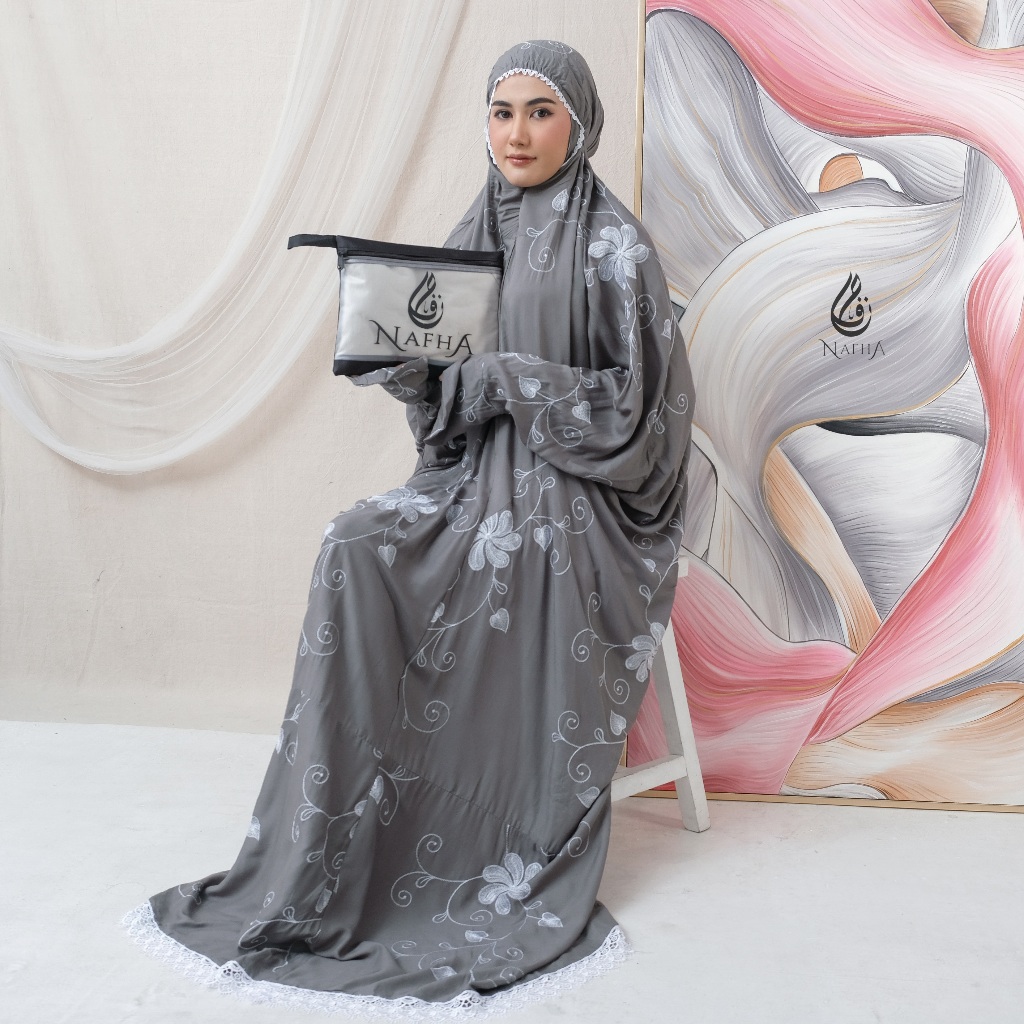 NAFHA - Mukena Terusan Dewasa Bordir Marwah
