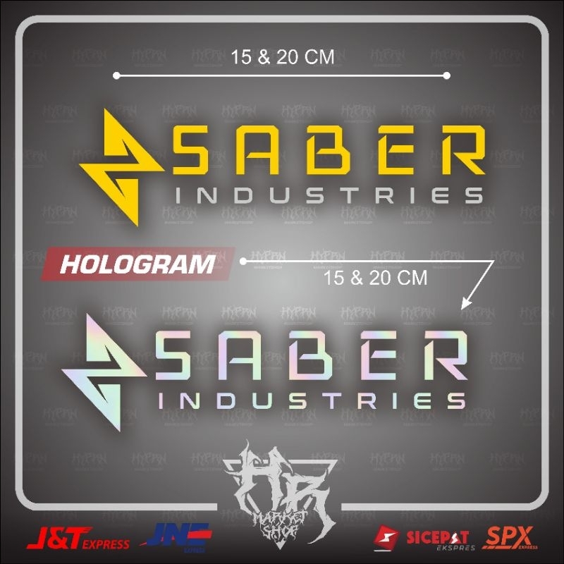 STICKER SABER INDUSTRIES stiker mobil