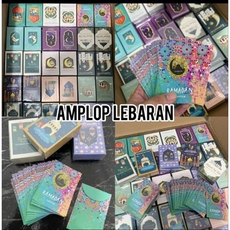 

Amplop Lebaran Hari Raya Idul Fitri Isi 50pcs / Angpao larakter Lucu Ramadhan kemasan Mika