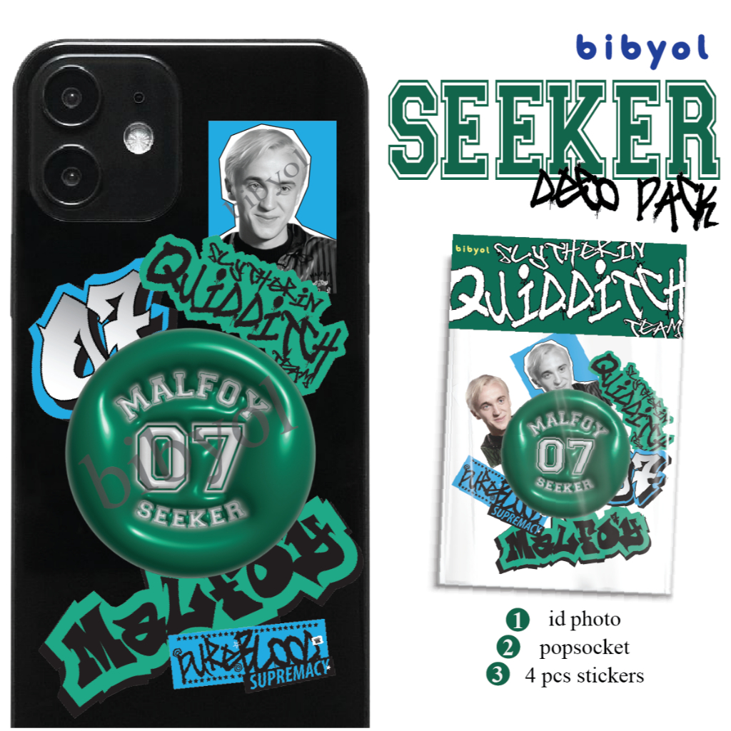 Draco Malfoy Popsocket Sticker Deco Pack Fanmerch unofficial bibyol