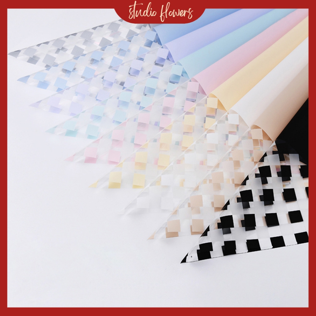 

(20 LEMBAR) Flower Paper Wrapping Cellophane Color Kotak Transparan Warna Kertas Buket KB6112