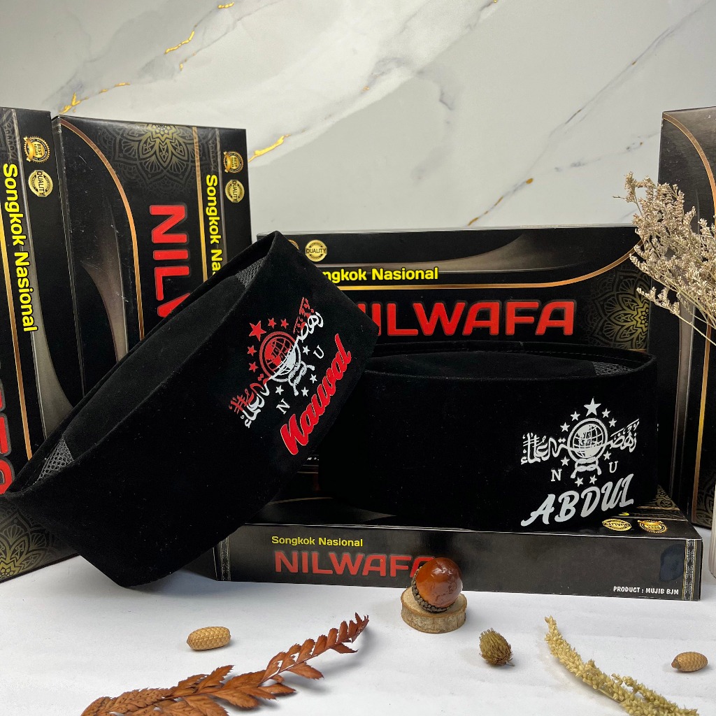 Terbaru Peci Nu Nama - Peci Songkok Kopiah Hitam Motif Logo Nu Peci Hitam Nu Gratis Nama Anak Laki