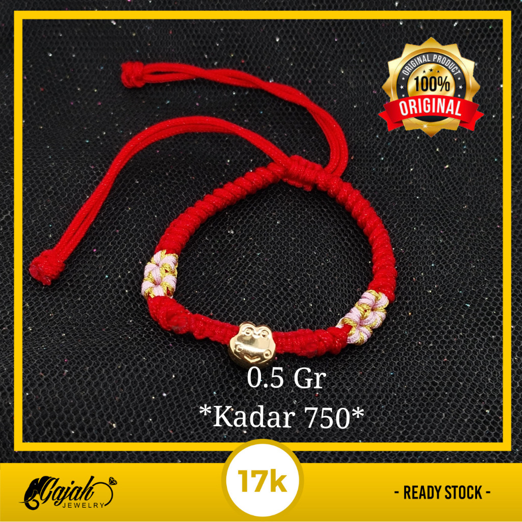 Gelang Tali Emas 17K - Toko Emas Gajah Online - 0.5 Gr - 7193