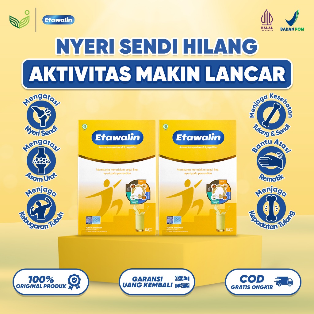 

ETAWALIN (PAKET 2 BOX) - SUSU ETAWA BANTU ATASI ASAM URAT, MENINGKATKAN KESEHATAN TULANG & SENDI