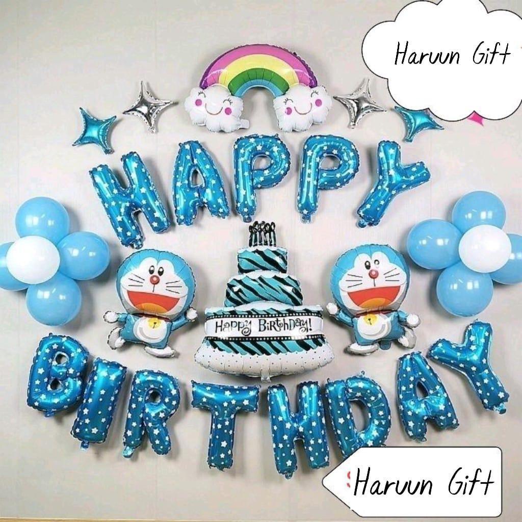 Paket dekorasi tema doraemon set dekorasi doraemon