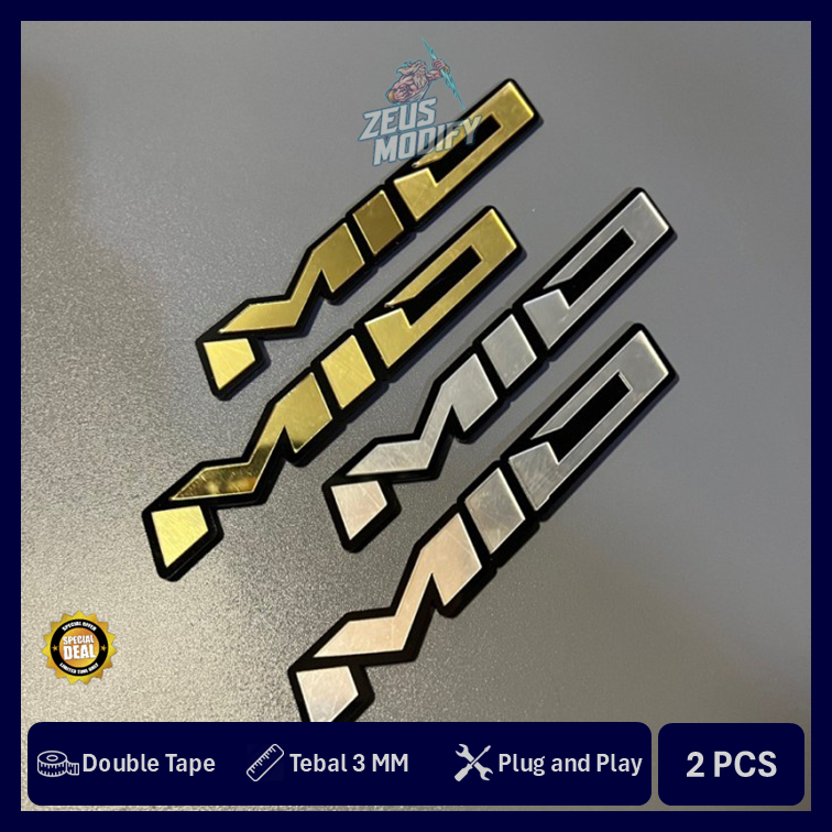 EMBLEM MIO M3 LOGO MOTOR YAMAHA MIO M3 3D TIMBUL AKRILIK BUKAN STICKER 2PCS