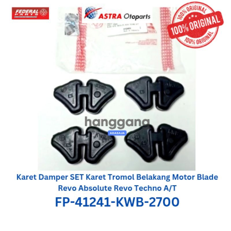 Karet Damper SET Karet Tromol Belakang Motor Blade Revo Absolute Revo Techno A/T Ori Federal KWB