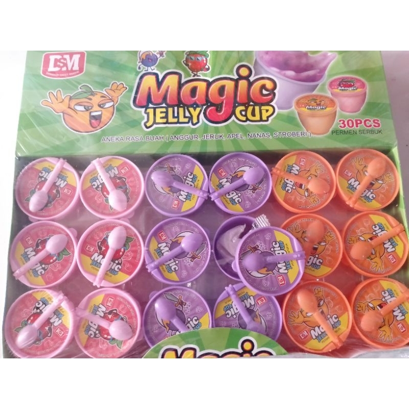 

JELLY MAGIC CUP/PERMEN SERBUK JELI ISI 30 PCS